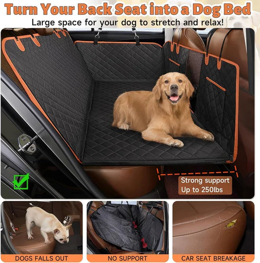 PawPlanet™ Premium Dog Car Seat Cover with Hard Bottom – Comfort & Protection